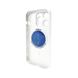 Чохол AG Glass Matt Frame Color MagSafe Logo для Apple iPhone 14 Pro Pearly White