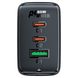 Мережевий зарядний пристрій ACEFAST A41 PD65W GaN (2*USB-C+USB-A) charger Black (AFA41B)