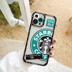 Чохол для iPhone 11 Pro Max Starbucks із захистом камери Прозоро-чорний