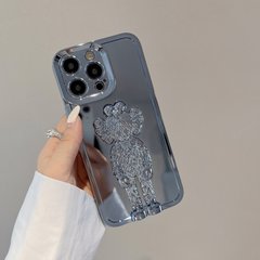 Дзеркальний чохол для iPhone 11 Pro Max Kaws Seeing Watching Сірий