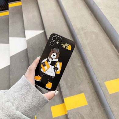 Черный чехол The North Face "Медведь" для iPhone 12 Pro Max