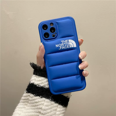 Пуферний чохол-пуховик для iPhone XR The North Face Синій