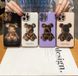 Роскошный чехол для iPhone X/XS 3D Bearbrick Kaws Power Bear Черный