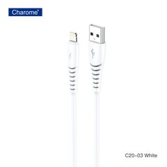 Кабель CHAROME C21-03 USB-A to Lightning charging data cable White (6974324910526)