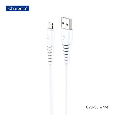 Кабель CHAROME C21-03 USB-A to Lightning charging data cable White (6974324910526)