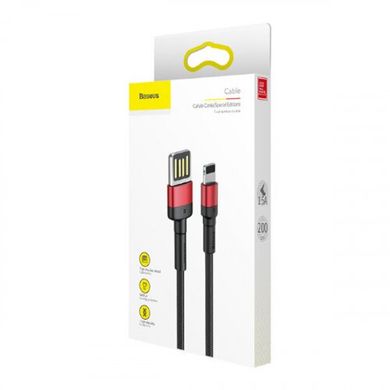 USB кабель Baseus Cafule Cable (special edition) USB For iP 1.5A 2M Red, Червоний