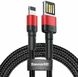 USB кабель Baseus Cafule Cable (special edition) USB For iP 1.5A 2M Red, Червоний