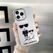 Чохол для iPhone 13 Pro Max Karl Lagerfeld and cat із захистом камери Білий