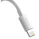 USB кабель Baseus Simple Wisdom Data Cable Kit USB to iP 2.4A (2ШТ/Set) 1.5m White, Білий