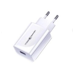 Мережевий зарядний пристрій Usams US-CC083 T22 Single USB QC3.0 Travel Charger (EU) White (CC83TC01)