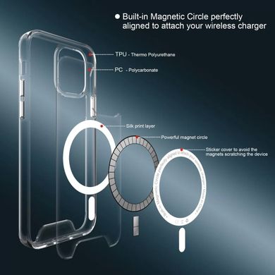 Чохол Space Magnetic для Apple iPhone 12/12 Pro Transparent