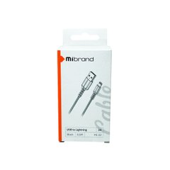 Кабель Mibrand MI-32 Nylon Charging Line USB for Lightning 2A 0.5m Black (MIDC/3205LB)