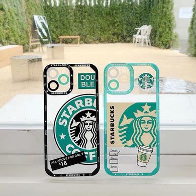 Чехол для iPhone XR Starbucks с защитой камеры Прозрачно-черный