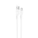 Кабель HOCO X97 Crystal color silicone charging data cable Type-C white (6931474799876)