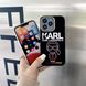 Чехол для iPhone 12 Color Line Karl Lagerfeld с защитой камеры Черный