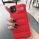 Красный пуферний чехол-пуховик для iPhone