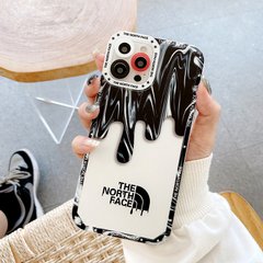 Чехол для iPhone 13 Mini The North Face Ice Cream с цветной защитой объектива Черно-белый