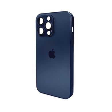 Чохол AG Glass Matt Frame Color Logo для Apple iPhone 14 Pro Max Navy Blue