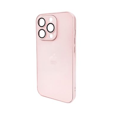 Чохол AG Glass Matt Frame Color Logo для Apple iPhone 15 Pro Chanel Pink