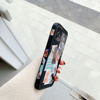 Чохол для iPhone 12 Pro Max Lady Fashion з боковою печаттю і захистом камери Чорний