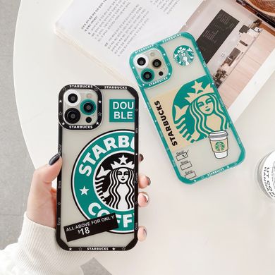 Чохол для iPhone 13 Mini Starbucks із захистом камери Прозоро-чорний