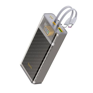 Зовнішній акумулятор HOCO J104A Discovery edition 22.5W fully compatible power bank with cable(20000mAh) Gray (6931474788962)
