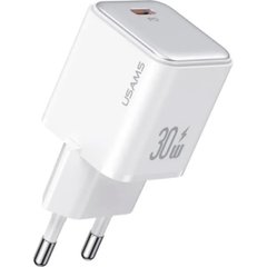 Сетевое зарядное устройство Usams US-CC186 PD30W Single Port Fast Charger (EU)--X-ron Series White (CC186TC02)