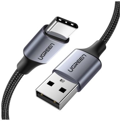 Кабель UGREEN US288 USB-A 2.0 to USB-C Cable Nickel Plating Aluminum Braid 2m (Black) (UGR-60128) (UGR-60128)