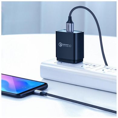 Кабель UGREEN US288 USB-A 2.0 to USB-C Cable Nickel Plating Aluminum Braid 2m (Black) (UGR-60128) (UGR-60128)