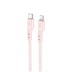 Кабель HOCO X97 Crystal color PD silicone charging data cable iP light pink (6931474799784)
