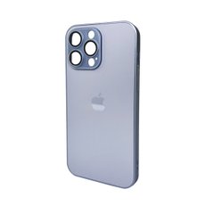 Чехол AG Glass Matt Frame Color Logo для Apple iPhone 14 Pro Max Sierra Blue