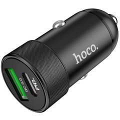 Автомобільний зарядний пристрій HOCO Z32B Speed up PD20W+QC3.0 car charger Black (6931474739797)