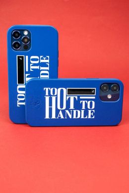 Кожаный синий чехол Santa Barbara Polo Egan "Hot" для iPhone 12 с термометром