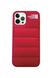 Красный пуферний чехол-пуховик для iPhone 12