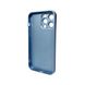Чохол AG Glass Matt Frame Color Logo для Apple iPhone 14 Pro Max Sierra Blue