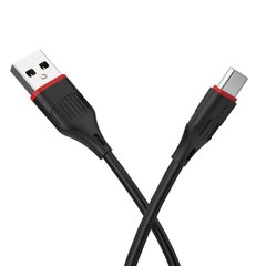 Кабель BOROFONE BX17 USB to Type-C 2A, 1m, PVC, TPE connectors, Black (BX17CB)
