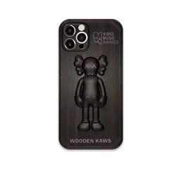 Чехол для iPhone 13 Pro Max Wooden Kaws Черный