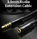 Кабель Vention Cotton Braided 3.5mm Audio Extension Cable 3M Black Metal Type (VAB-B06-B300-M) (VAB-B06-B300-M)