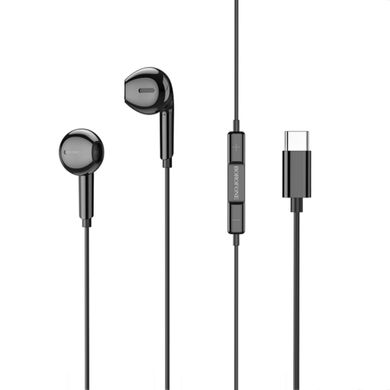 Навушники BOROFONE BM71 Light song Type-C wire-controlled digital earphones with microphone Black (BM71CB)