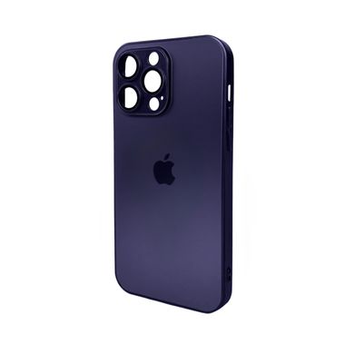 Чехол AG Glass Matt Frame Color Logo для Apple iPhone 14 Pro Max Deep Purple