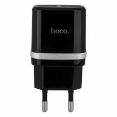 Мережевий зарядний пристрій HOCO C12 Smart dual USB charger Black (6957531063094)