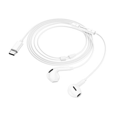 Наушники BOROFONE BM71 Light song Type-C wire-controlled digital earphones with microphone White (BM71CW)