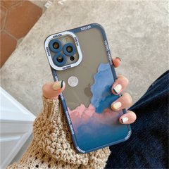 Чехол для iPhone 13 Pro Max Ethereal Dream с защитой камеры Прозрачно-синий