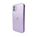 Чохол AG Glass Matt Frame Color Logo для Apple iPhone 11 Light Purple