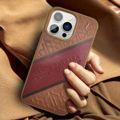 Шкіряний чохол для iPhone 13 Pro Max Santa Barbara Polo Franco Коричневий