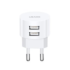 СЗУ Usams Travel Charging Set Send-Tu Series (T20 Dual USB Round Charger+U35 Type-C cable) White (XTXLOGT18TC05)