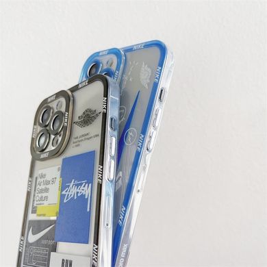 Чехол для iPhone XR Nike с защитой камеры Прозрачно-синий