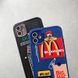 Синий чехол McDonalds для iPhone 11 с защитой камеры