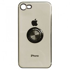 Накладка Soft GLASS кольцо iPhone 7/8 gold