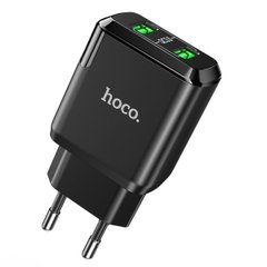 Сетевое зарядное устройство HOCO N6 Charmer dual port QC3.0 charger 18W Black (6931474738950)